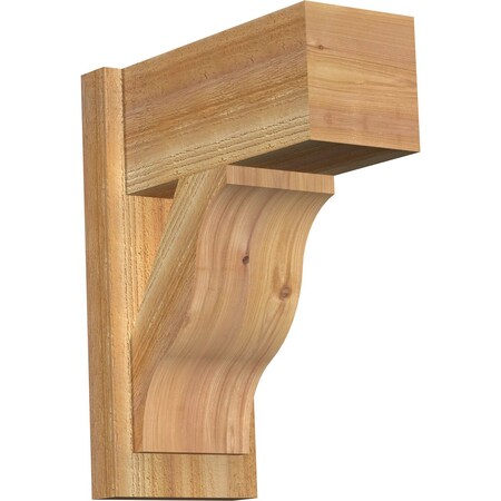 Ekena Millwork Funston Block Rough Sawn Outlooker, Western Red Cedar, 8"W x 16"D x 20"H OUT08X16X20FST05RWR